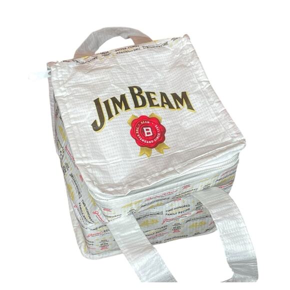 Jim Beam Bourbon Whiskey Cooler Bag Insulated Can Tote Collapse Travel Promo 6" - Picture 3 of 12